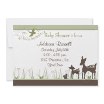 Momma and Baby Deer Shower Invitations