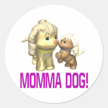 Momma Dog Stickers