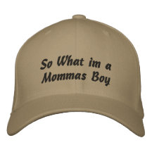Mommas Boy Embroidered Baseball Cap