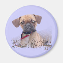 Momma's Lil Puggle Refrigerator Magnet