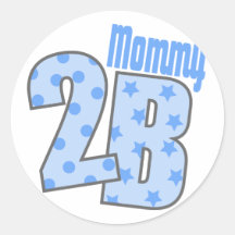 Mommy 2 B (Blue) Sticker