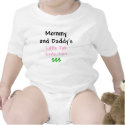 Mommy and Daddys  Little Tax Deduction Pink t-shirts