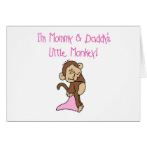 Mommy and Daddy's Monkey - Pink Tshirts and Gifts Cards