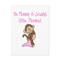 Mommy and Daddy's Monkey - Pink Tshirts and Gifts Post Cards