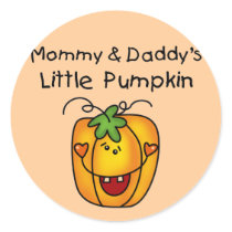Mommy and Daddy's Pumpkin Tshirts and Gifts Stickers