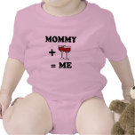 Mommy and wine equals me baby t-shirt