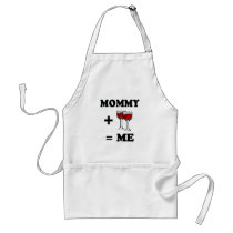Mommy and wine equals me baby t-shirt apron