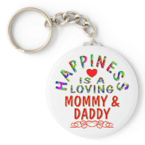 Mommy & Daddy Happiness Keychain