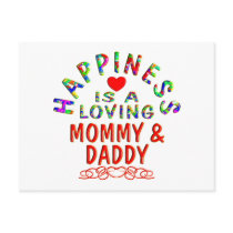 Mommy & Daddy Happiness Post Cards