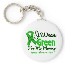 Mommy - Green  Awareness Ribbon Keychain