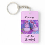 Mommy Let's Go Shopping! keychain Baby Shoes key chains