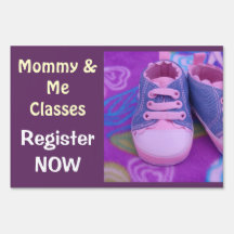 Mommy & Me classes Lawn Yard Outdoor signs