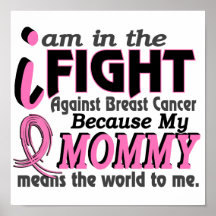Mommy Means The World To Me Breast Cancer Print