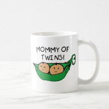 Mommy of Twin Pod Coffee Mugs