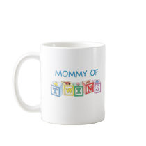 Mommy of Twins Blocks Coffee Mugs