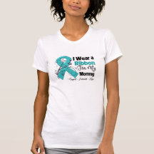 Mommy - Ovarian Cancer Ribbon Tshirt
