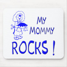 Mommy Rocks ! (blue) Mouse Pads