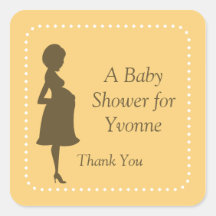 Mommy Silhouette Square Sticker
