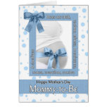 Mommy to Be Mother's Day Greeting Card in Blue