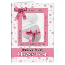 Mommy to Be Mother's Day Greeting Card in Pink