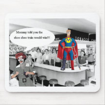 Mommy told you the choo-choo train would win!!! mousepads