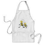 Mommy Walking with Child Cartoon Bees Aprons