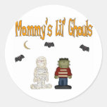 MOMMY'S Lil Ghouls (TWINS) Round Stickers