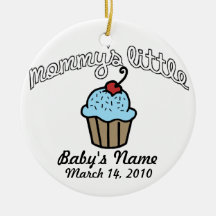 Mommy's Little Cupcake - Blue Christmas Ornaments