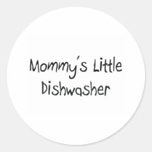 Mommys Little Dishwasher Round Stickers