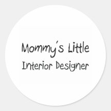 Mommys Little Interior Designer Round Sticker