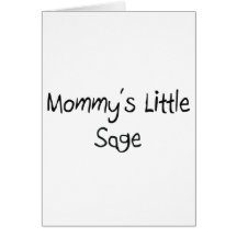 Mommys Little Sage Greeting Cards