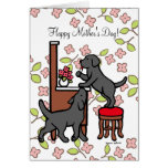 Mom's Black Lab Puppy Duo Cards