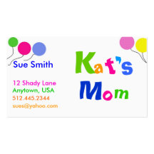 Mom's Business card