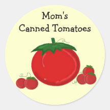Mom's Canned Tomatoes Round Stickers