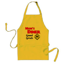 Mom's Diner Good Grub Retro Art Apron