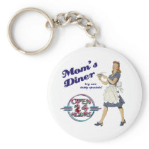 Mom's Diner Keychain