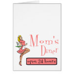 Mom's Diner Retro Waitress Blonde cards