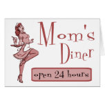 Mom's Diner Retro Waitress Red cards