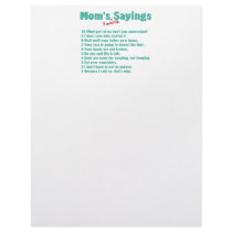 Mom's favourite sayings on gifts for her.