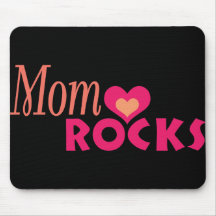 Moms Heart Rocks Mousepads