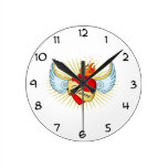 Mom's Heart Round Clocks