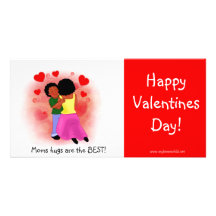 Moms Hugs Are The Best! Photo Card Template