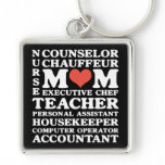 Mom's Jobs Premium square Keychain