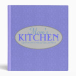 Mom's Kitchen 1 Inch Blue Lace Recipe Binder