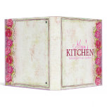 Mom's Kitchen Rose Embroidary Recipe Binder