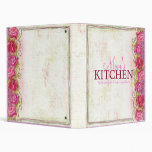 Mom's Kitchen Rose Embroidary Recipe Binder