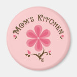 Mom's Kitchen Whimsical Flower Fridge Magnet