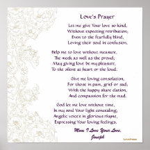 Mom's Love's Prayer Poster-Customize