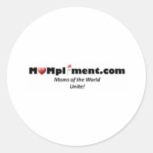 Moms of the World Round Sticker