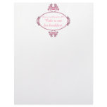 Mom's witty advice: Cake is not for breakfast. Personalized Letterhead